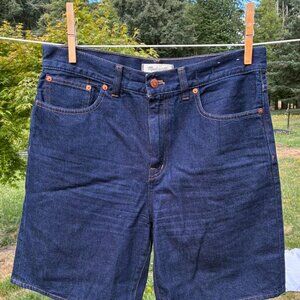 Madewell dark denim bermuda short~100% Cotton